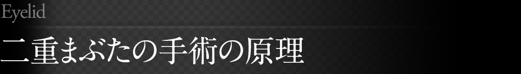 二重まぶたの手術の原理