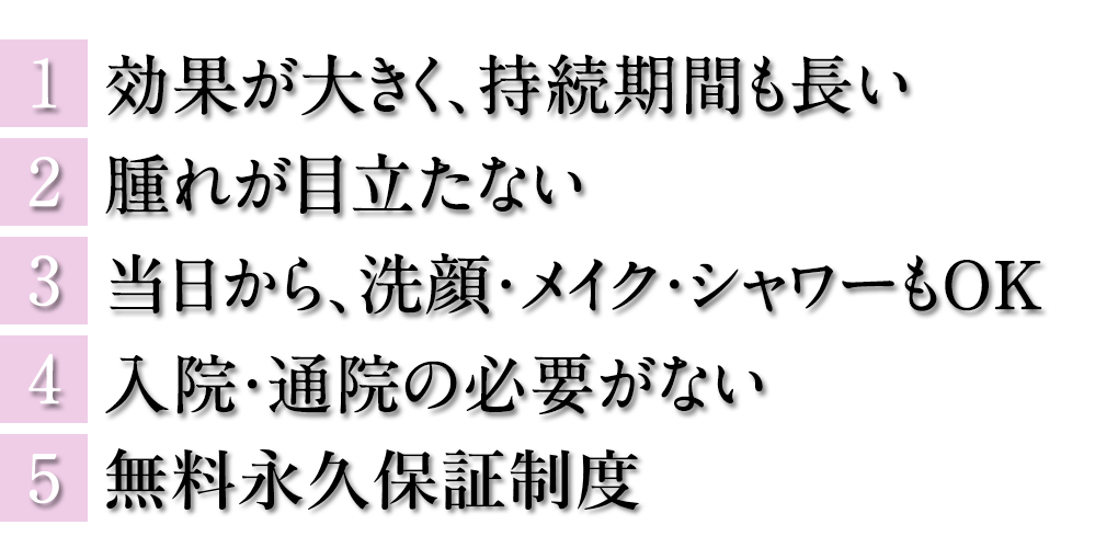 目の下のくま・たるみ治療