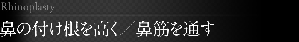 鼻の付け根を高く/鼻筋を通す